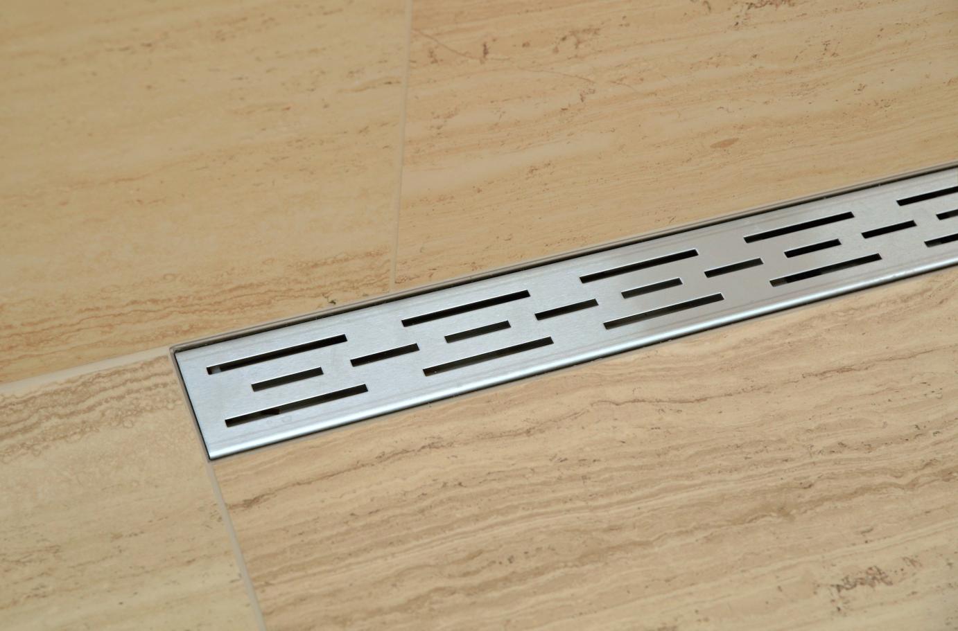 Nerezový koupelnový žlábek k zadní stěně