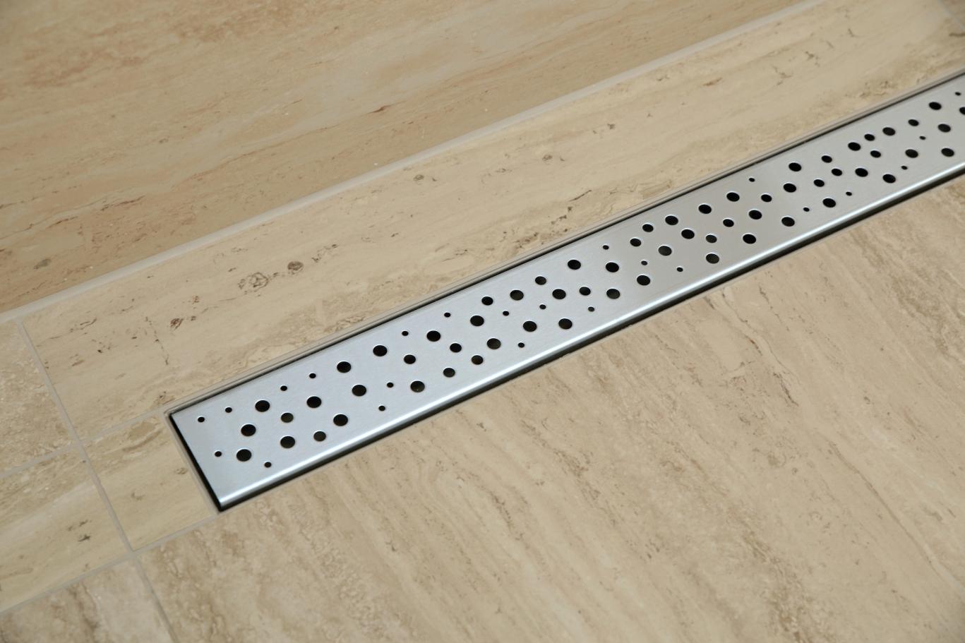 Nerezový koupelnový žlábek do prostoru
