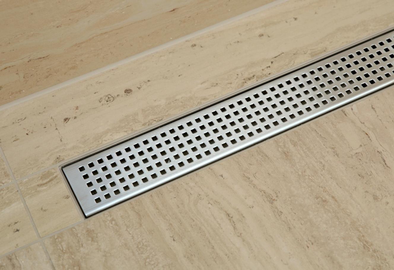 Nerezový koupelnový žlábek do prostoru