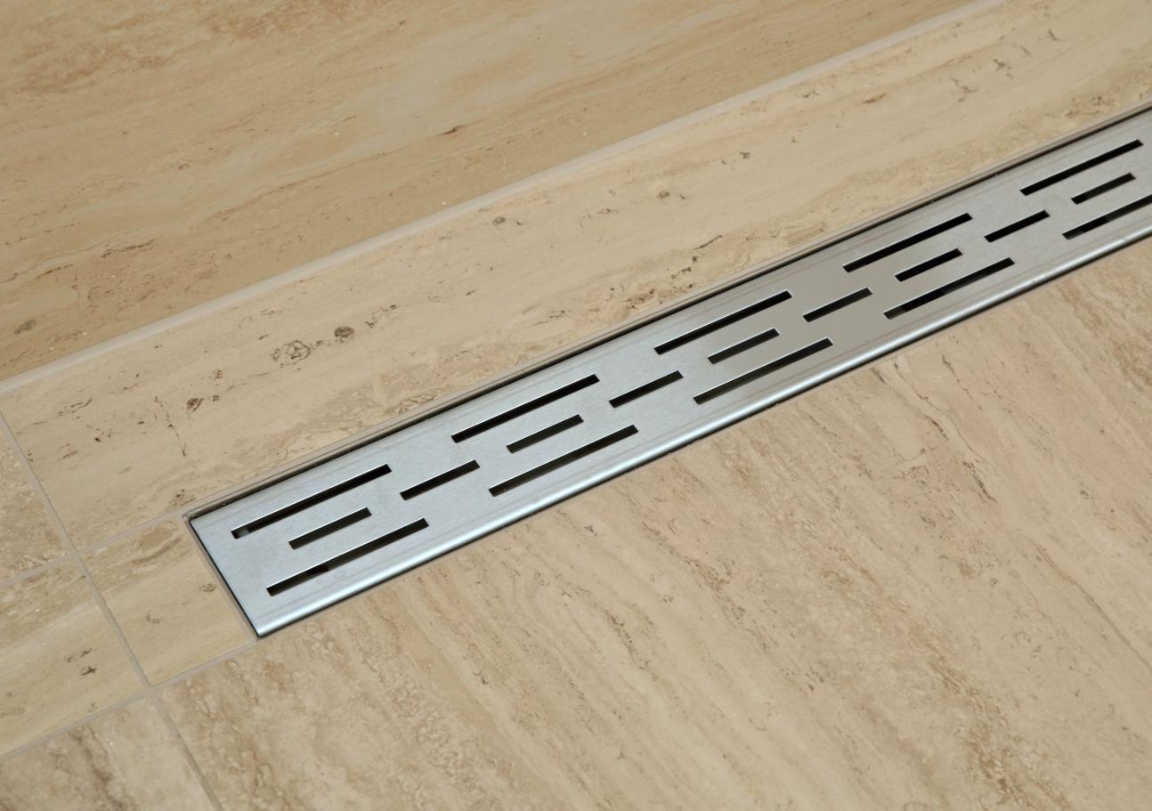 Nerezový koupelnový žlábek do prostoru